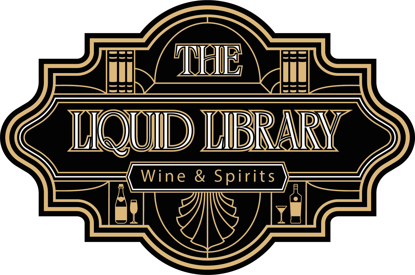 The Liquid Library Wine & Spirits logo